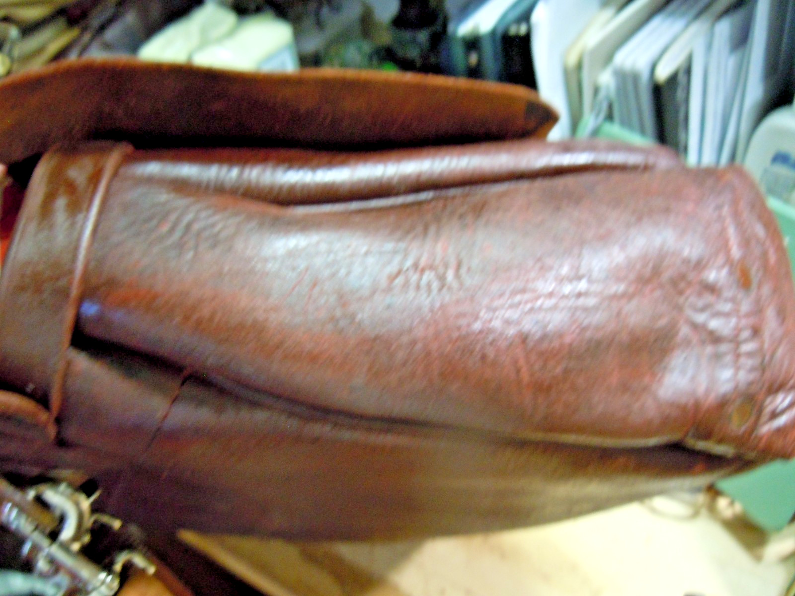VTG Rare USPS US Leather Mail Postal Carrier Messenger Briefcase Bag # 25