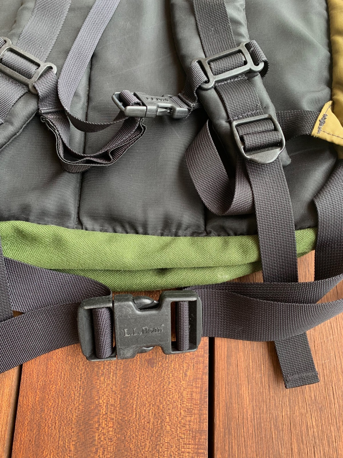 L.L.Bean Vintage 90s Continental Backpack Bag Rare Khaki Green Drab Ivy Classic