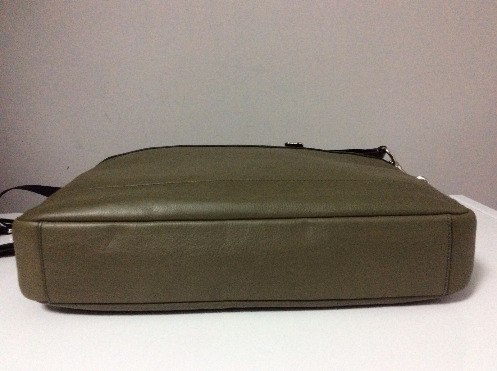 Coach Mens Hudson Surplus Green Smooth Leather Briefcase Bag F71561