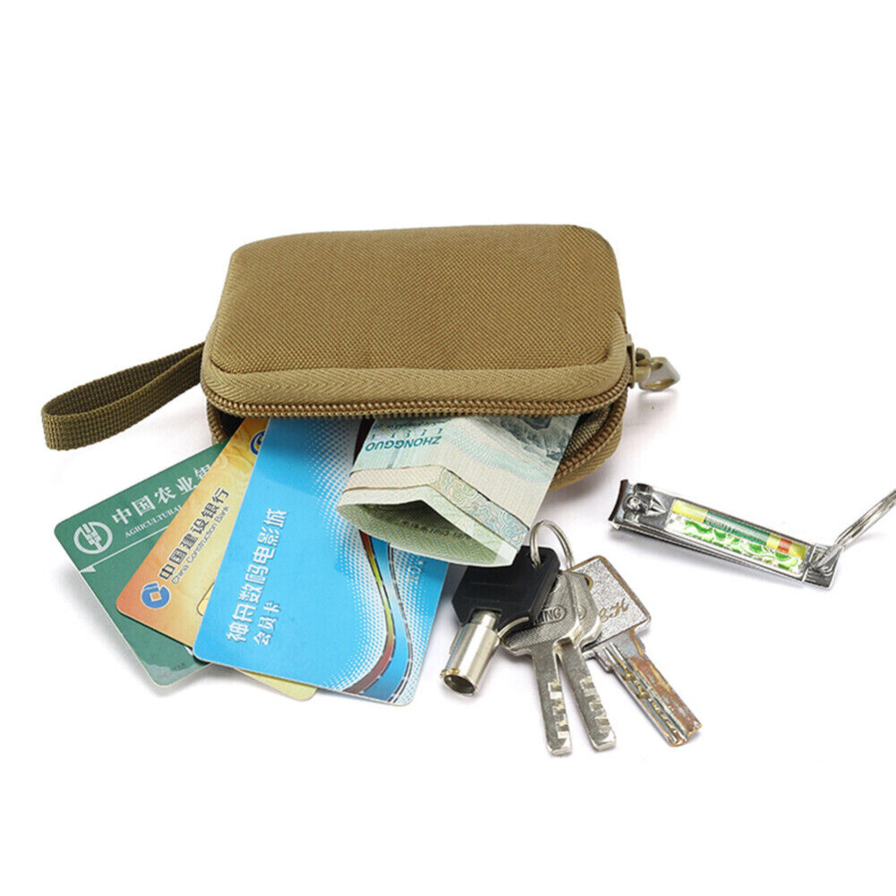 Tactical Wallet Card Bag Small Pocket Key Pouch Money Bag Men Portable EDC Pouch