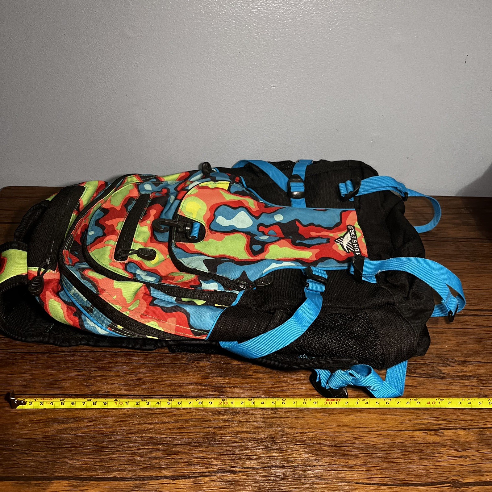 High Sierra Backpack Rare Multi-Color Compartment Zip Bookbag