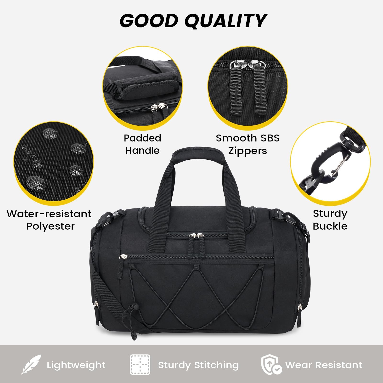 Gym Bag for Men – 18 Inches Small Duffle Bag for Travel Lightweight Duffel Ba…