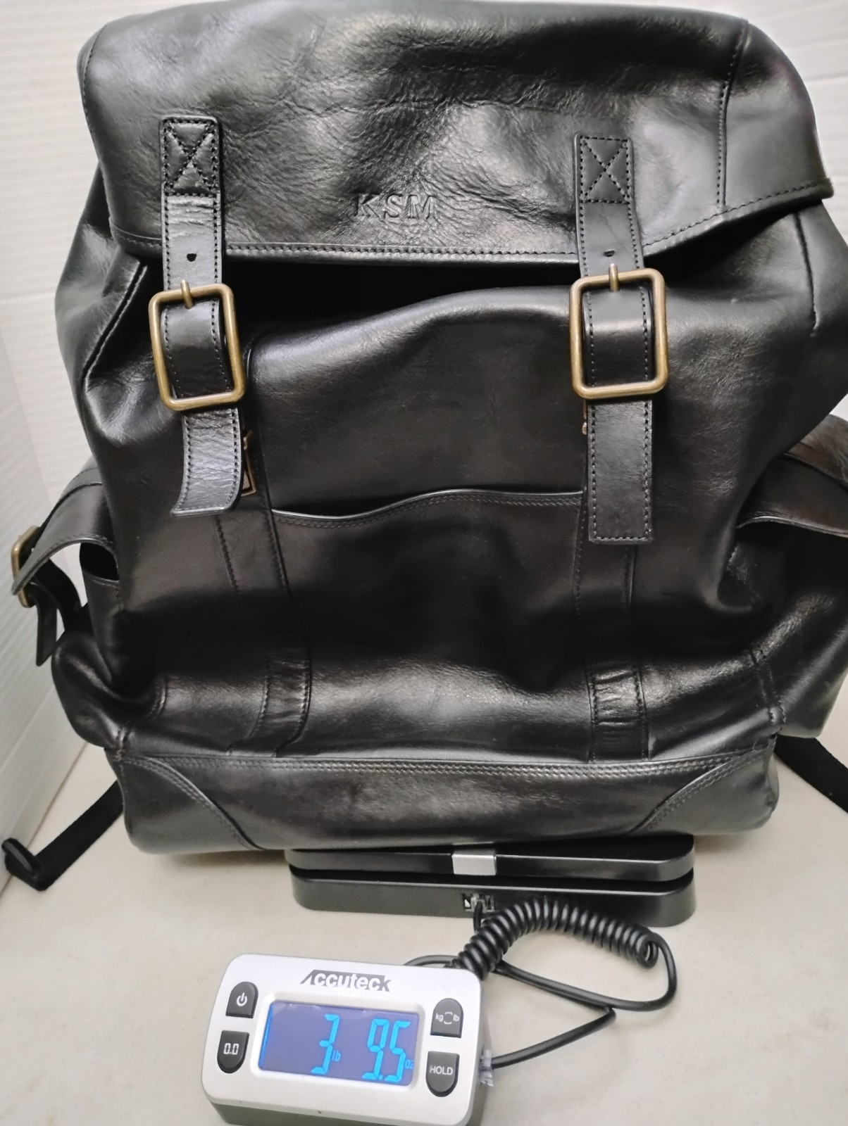 Bosca Luggage Black Leather Carry On Backpack Bag Laptop Case Italian Luxe VTG?