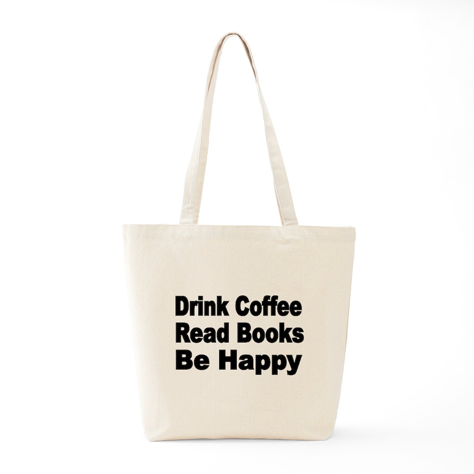 CafePress Drink Coffee,Read Books,Be Happy 2 Tote Bag (1026754758)