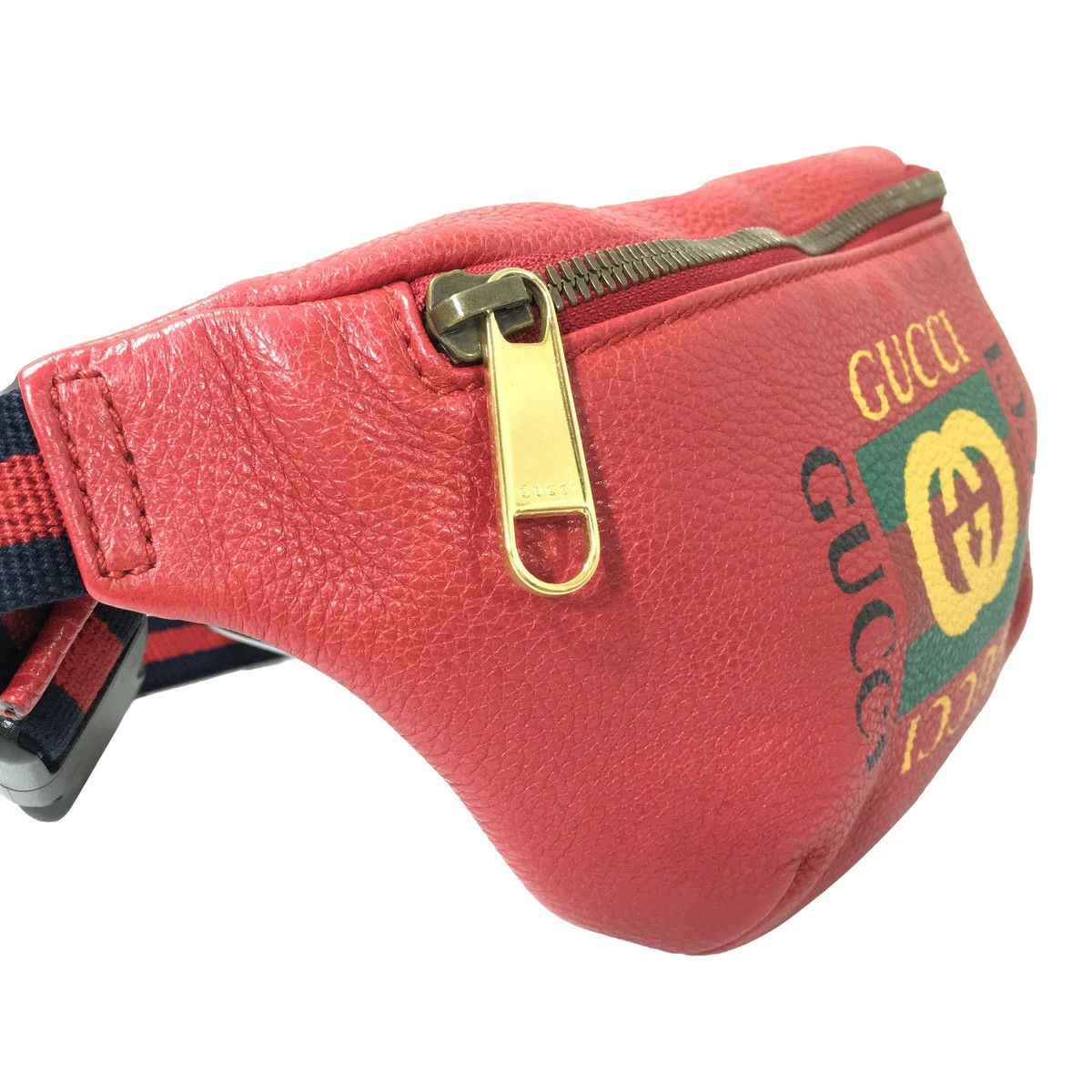 Gucci Belt Bag Web Sherry Line Print Small Red 527792 A0