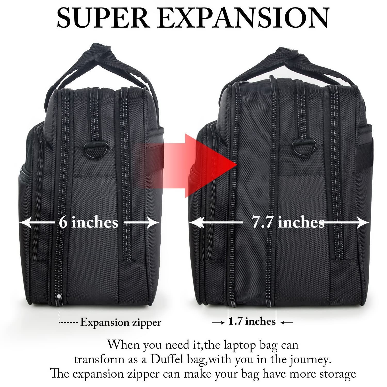 Ytonet Laptop Briefcases for Men, 17 Inch Expandable Briefcase Computer Bags …
