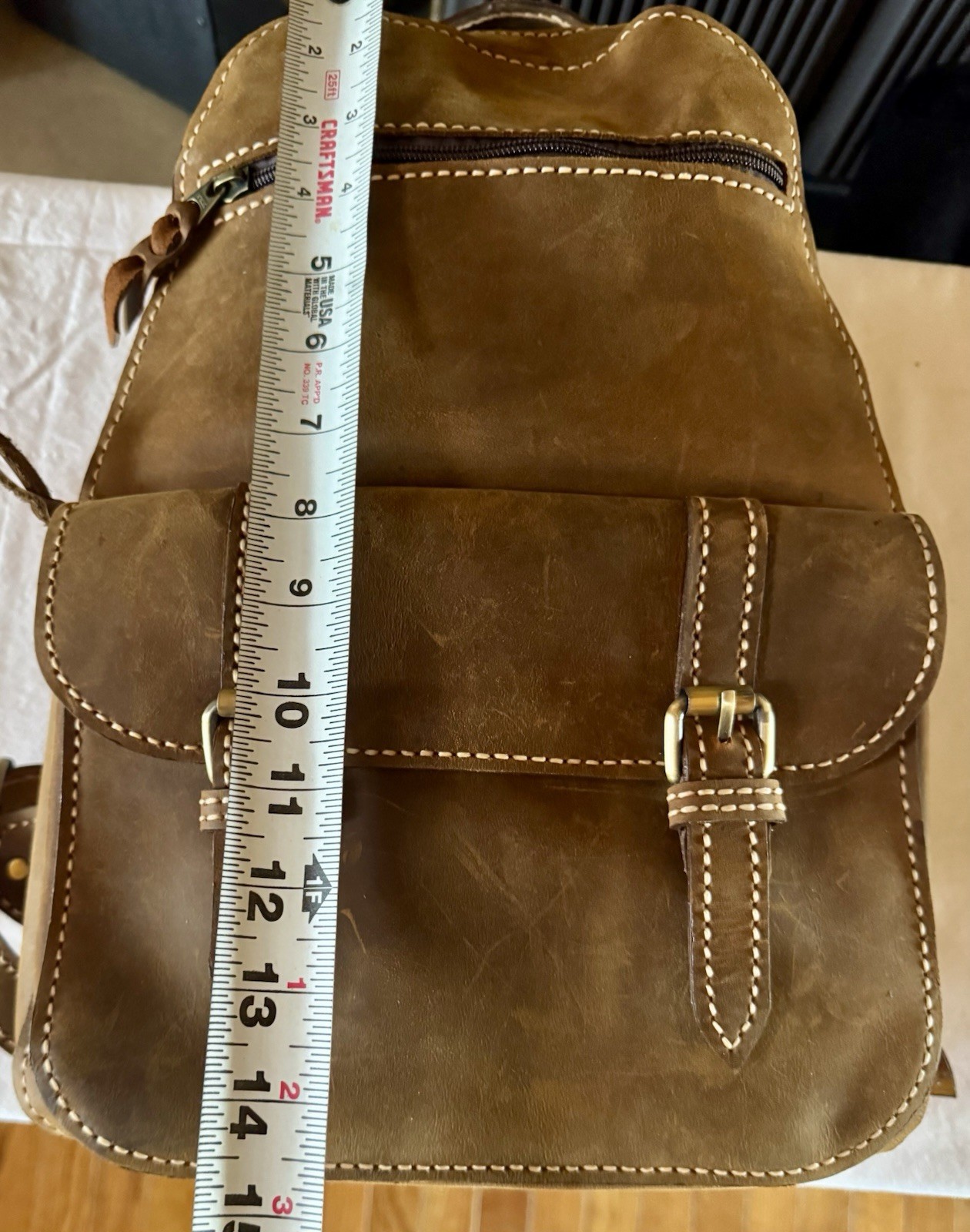 Handcrafted Genuine Leather Backpack Travel By Sunshine Leathers Cincinnati Ohio