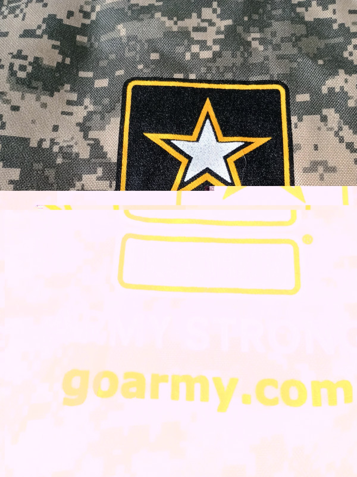 US Army Army Strong Digital Camo Tote Bag Large Lightweight Double Handles