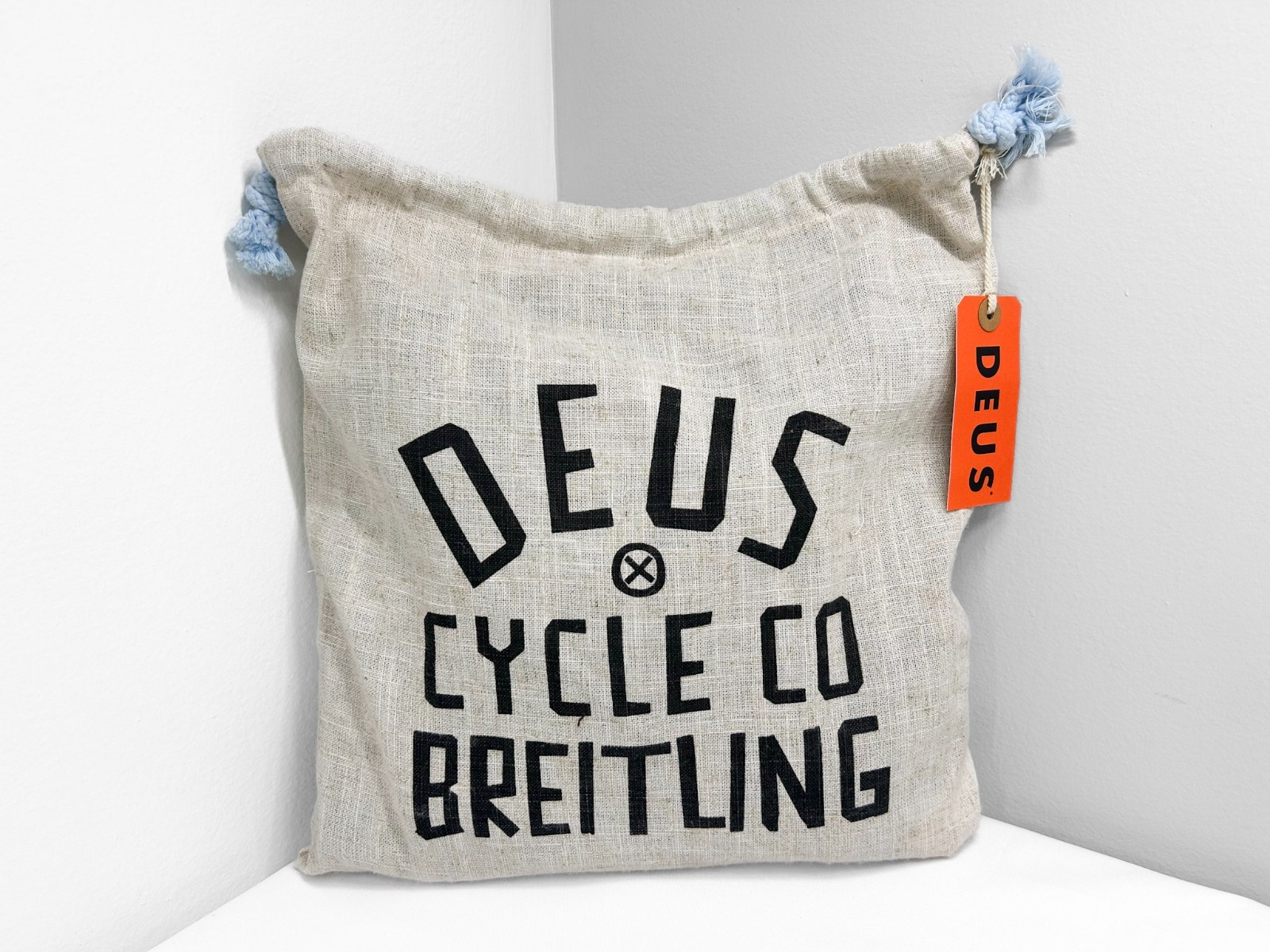 Breitling Deus Ex Machina Cycle Co Black Canvas Tote Travel Bag w Linen Dust Bag