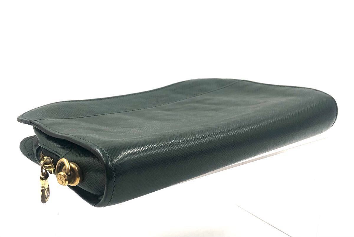 LOUIS VUITTON Taiga Episea Baikal Leather Second Bag Made in France 16×24.2x4cm