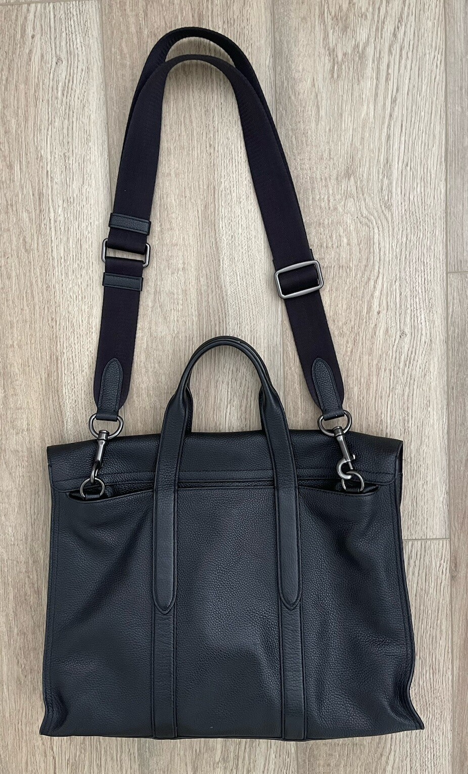 Coach 58097 Metropolitan Portfolio Briefcase, Pebbled Leather, Black, BEAUTIFUL!