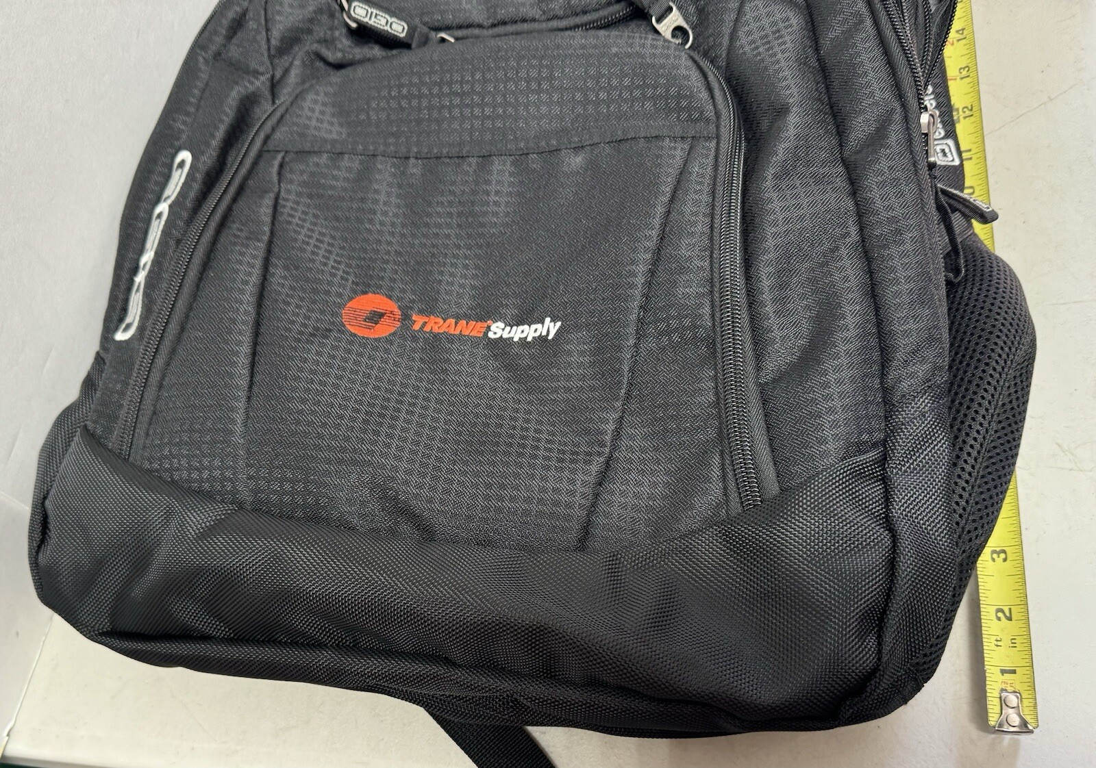 OGIO Black Excelsior Carry-On Commuter Backpack Laptop Sleeve Pockets Embroidery