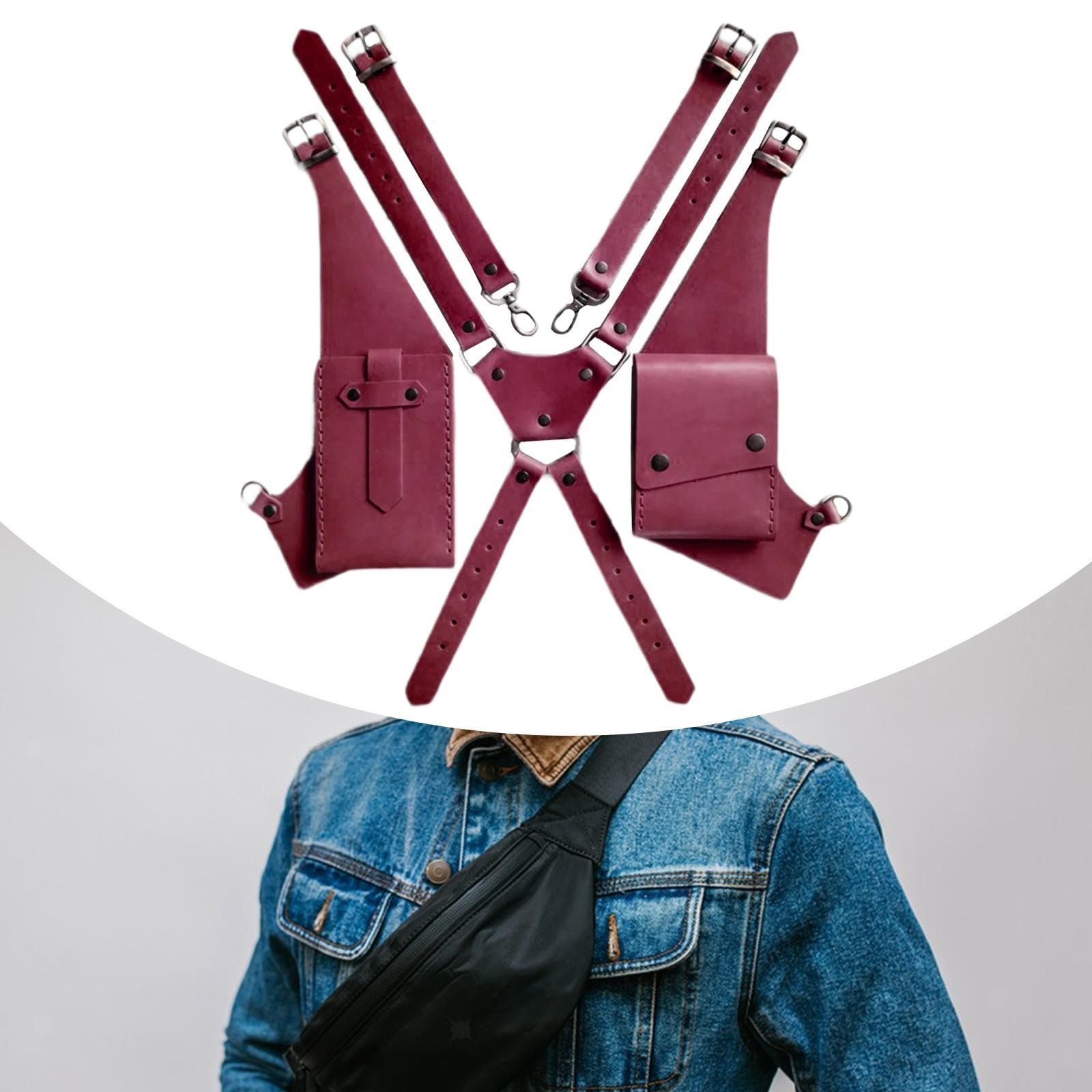 Steampunk Shoulder Harness Bag Underarm Strap Shoulder Bag for Costume Accessory