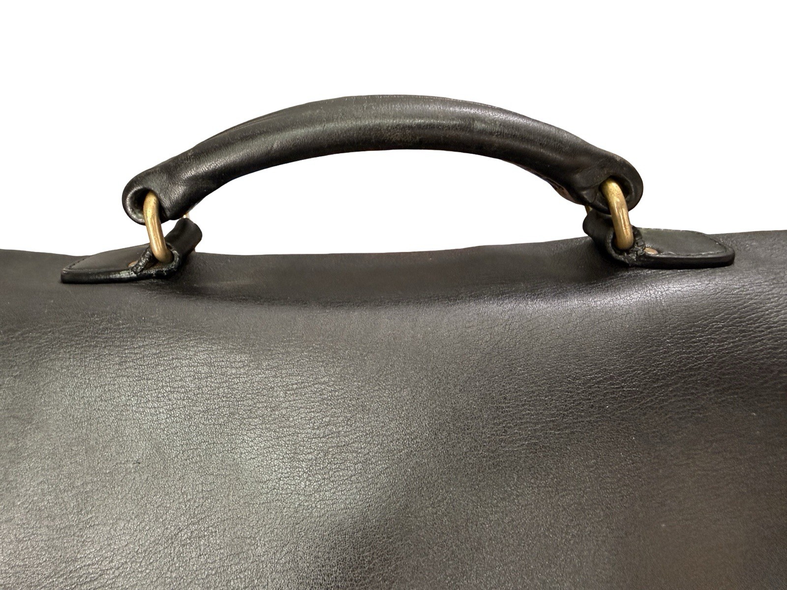 Vintage Coach Metropolitan 5180 Briefcase Jet Black Leather Messenger Bag Rare