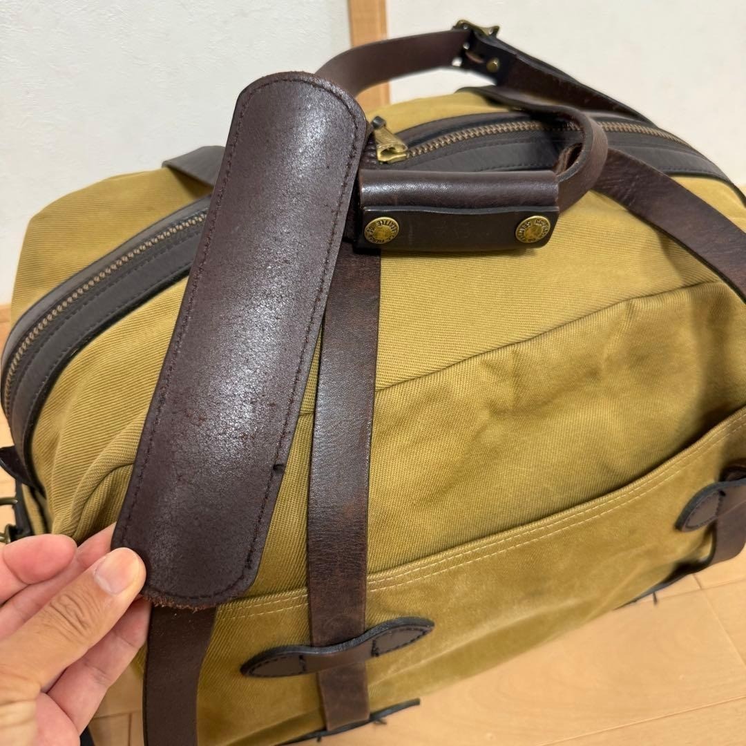 FILSON Canvas Leather Boston Bag 45cm Travel Duffel Used