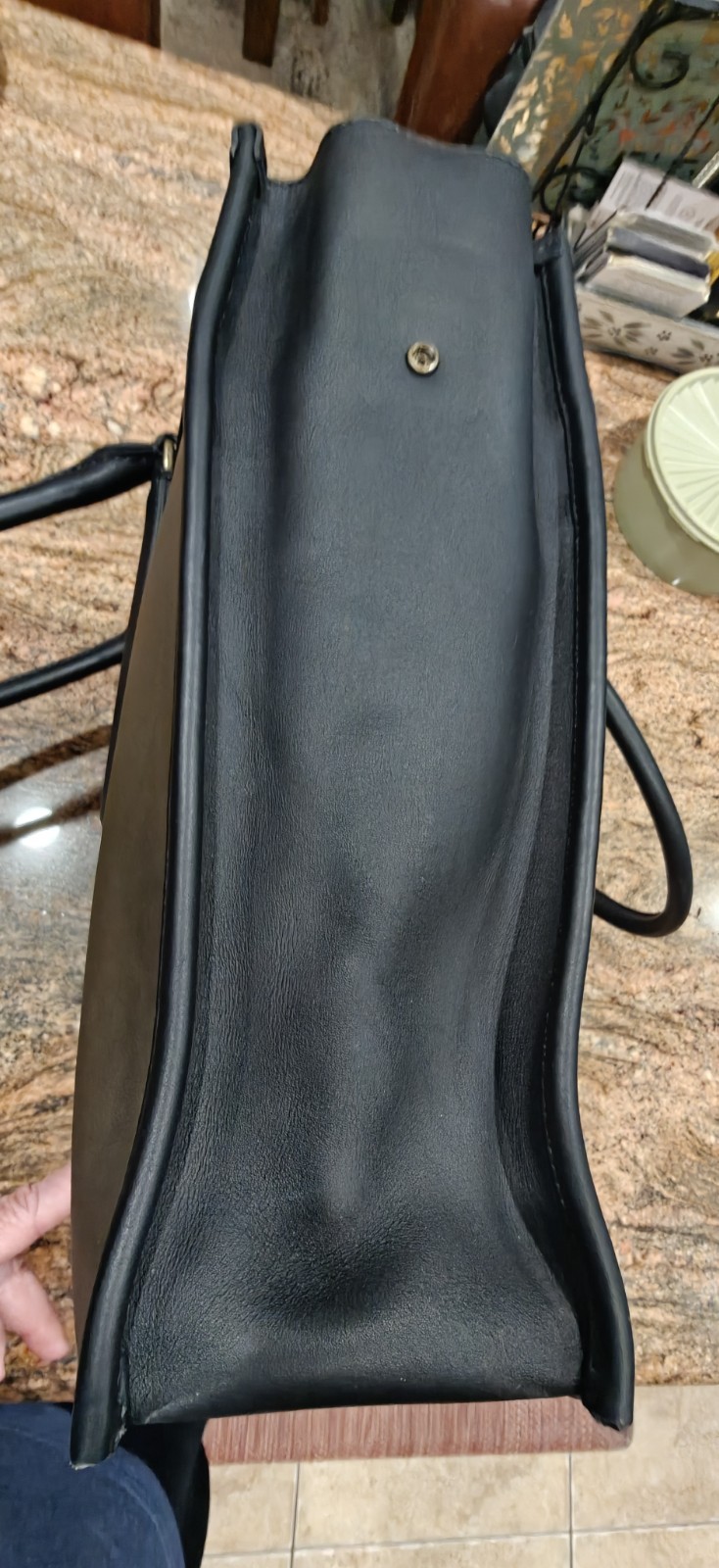 Coach Genuine Leather Tote Style 70725 Olive Black Structured Bag
