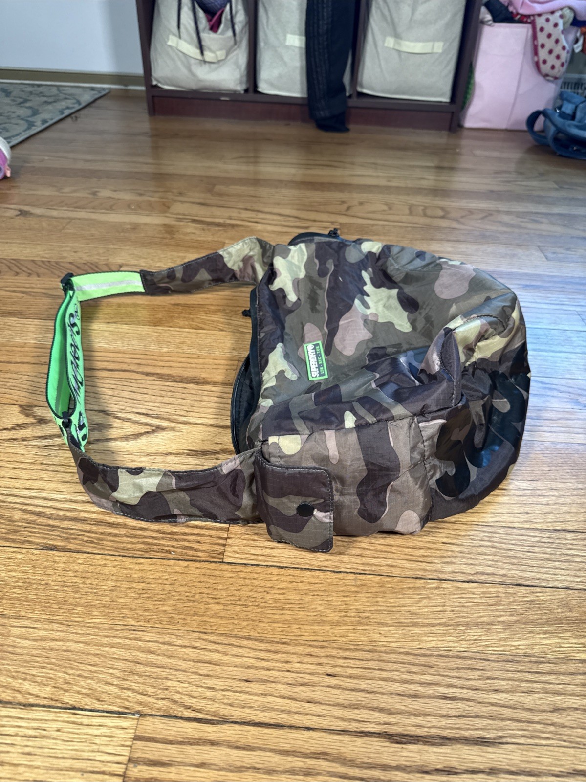 SuperDry Sling Messenger Bag Camouflage Gray Camo Medium Size