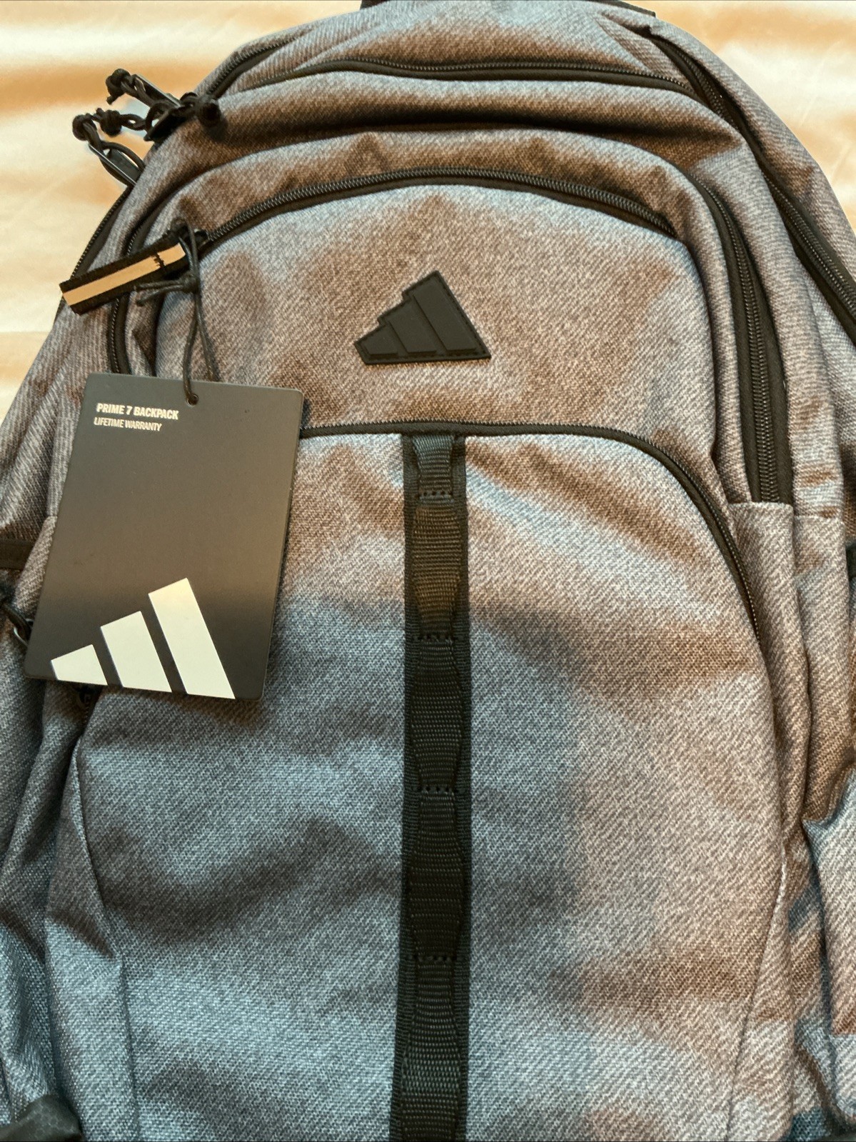 Adidas Prime 7 Backpack Onyx Gray Black, fits 17″ Laptop, Loadspring Straps