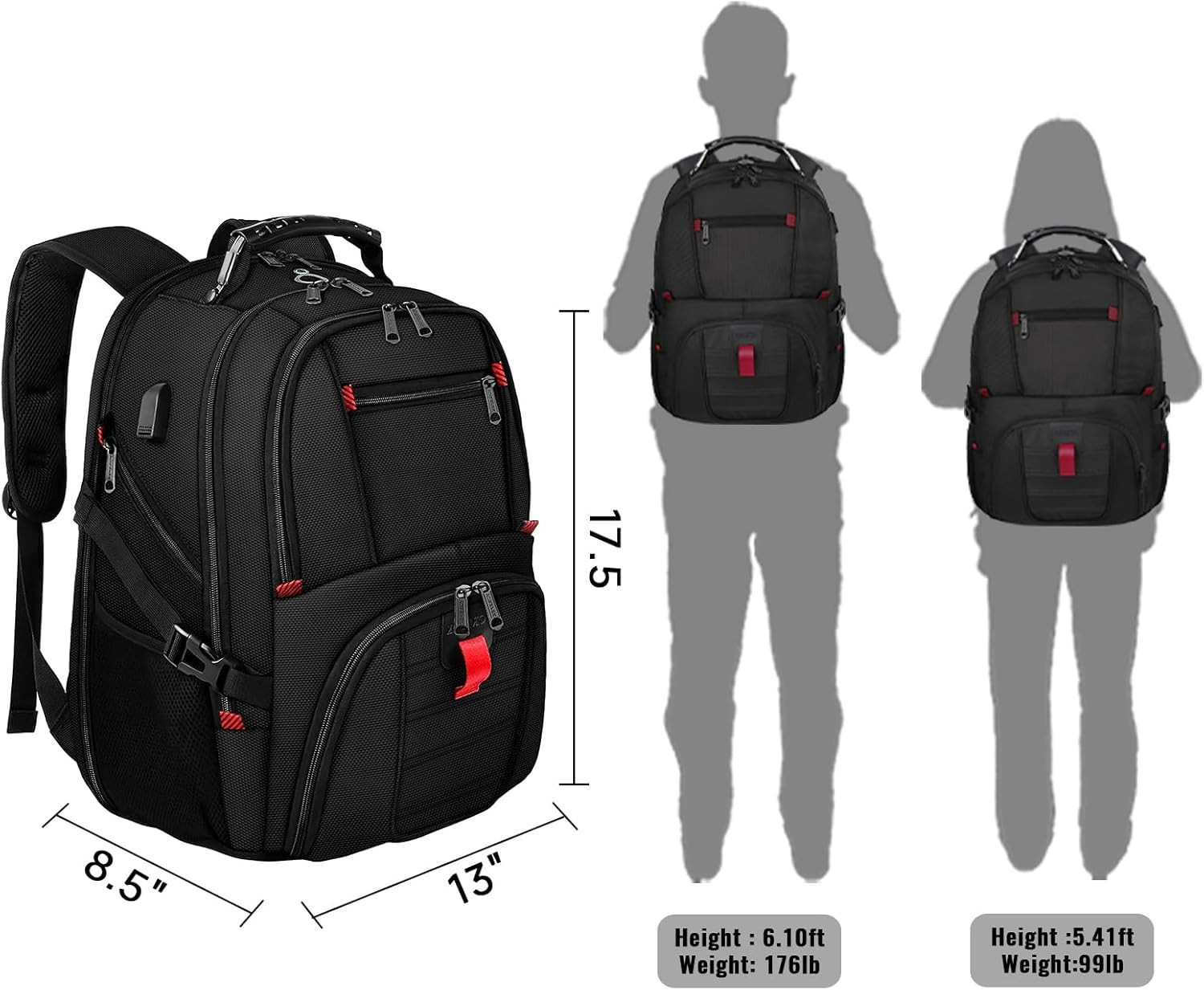 Large Backpack for Men, Extra Large Laptop Backpacks for Men Women, Water Resist