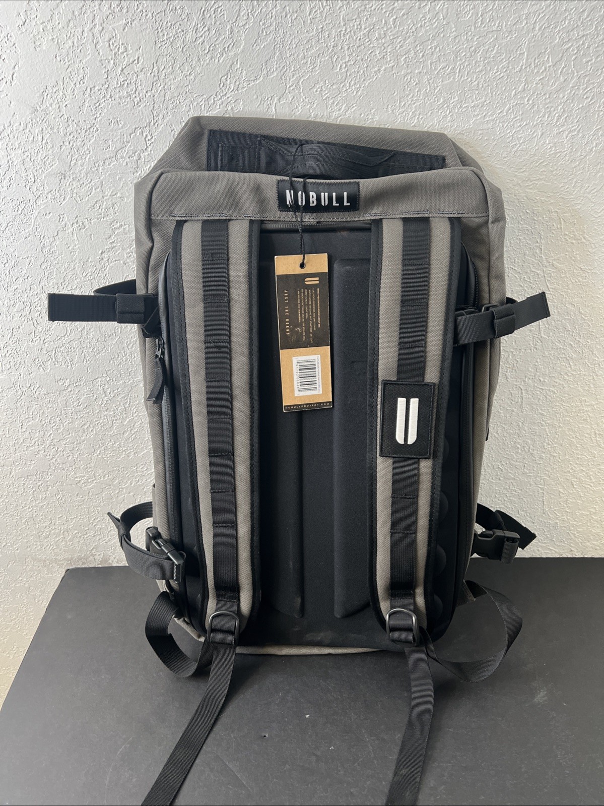 Nobull Duffle Backpack Horns Waxed Charcoal Canvas 19”x13” Brand New Duffleback