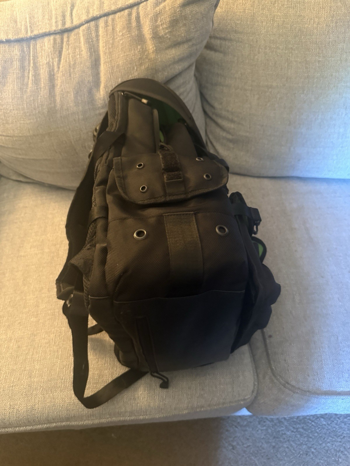 Razer Black/Green Backpack Large Zip & Buckle Padded Adjustable Strap