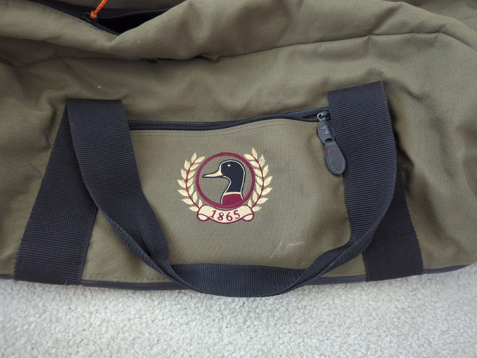 VTG Duck Head American Classic 36” Green Canvas Duffel Bag