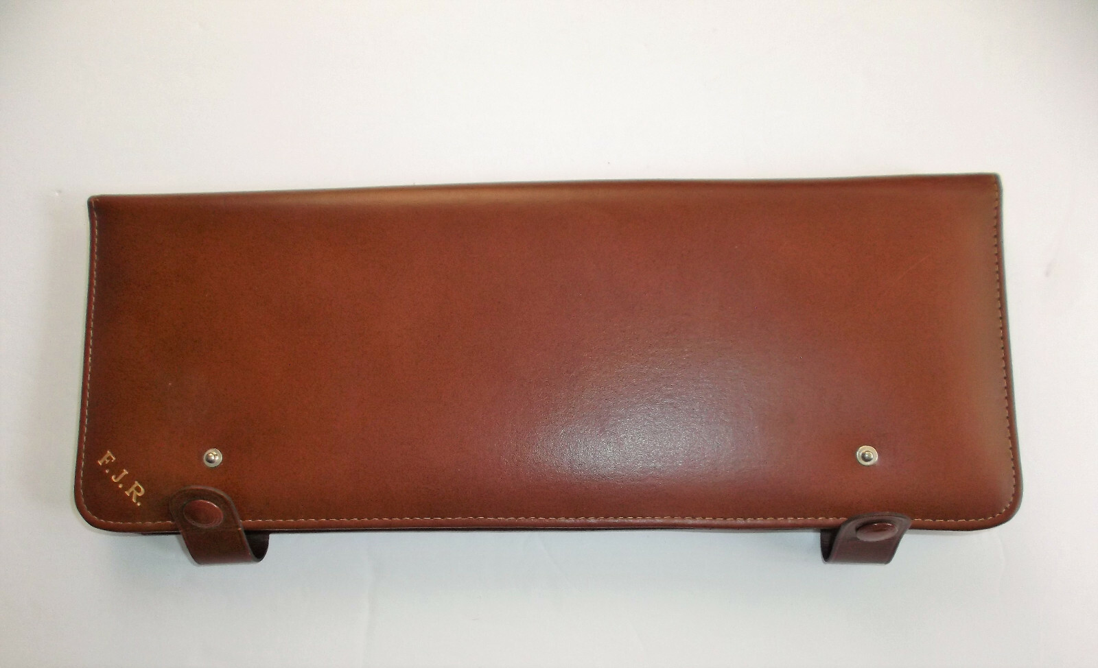 Vintage TIE VALET Texide Travel Case by Penn L Monogrammed FJR 15×6 Inches