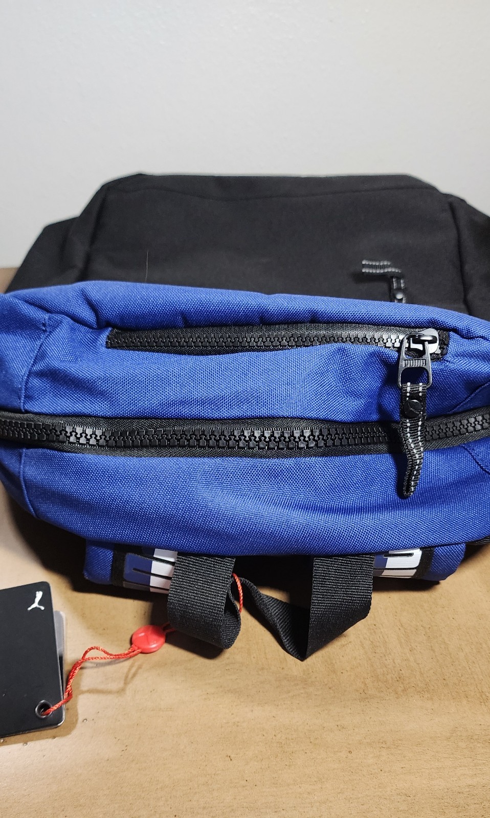 17.5 in Puma Speedway Laptop Backpack Padded Adjustable Shoulder Strap Blue