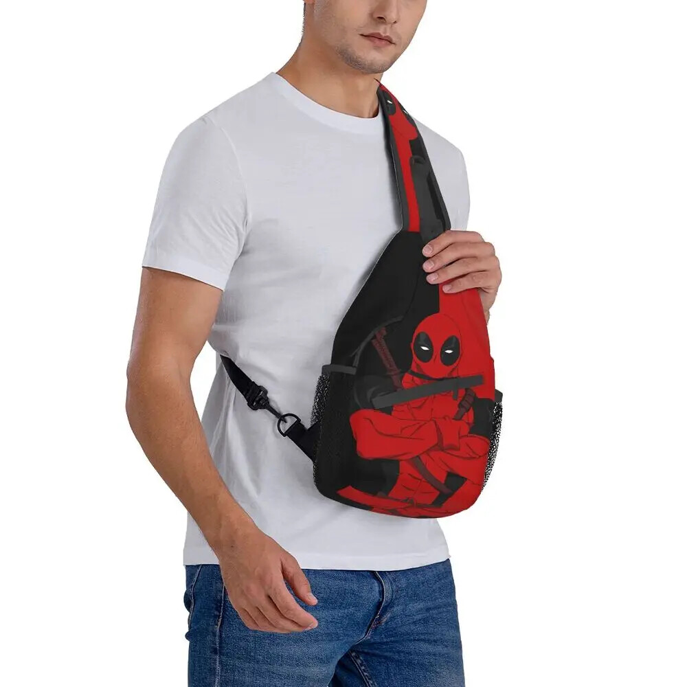Casual Deadpool Sling Crossbody Backpack Men Shoulder Chest Bags for Traveling