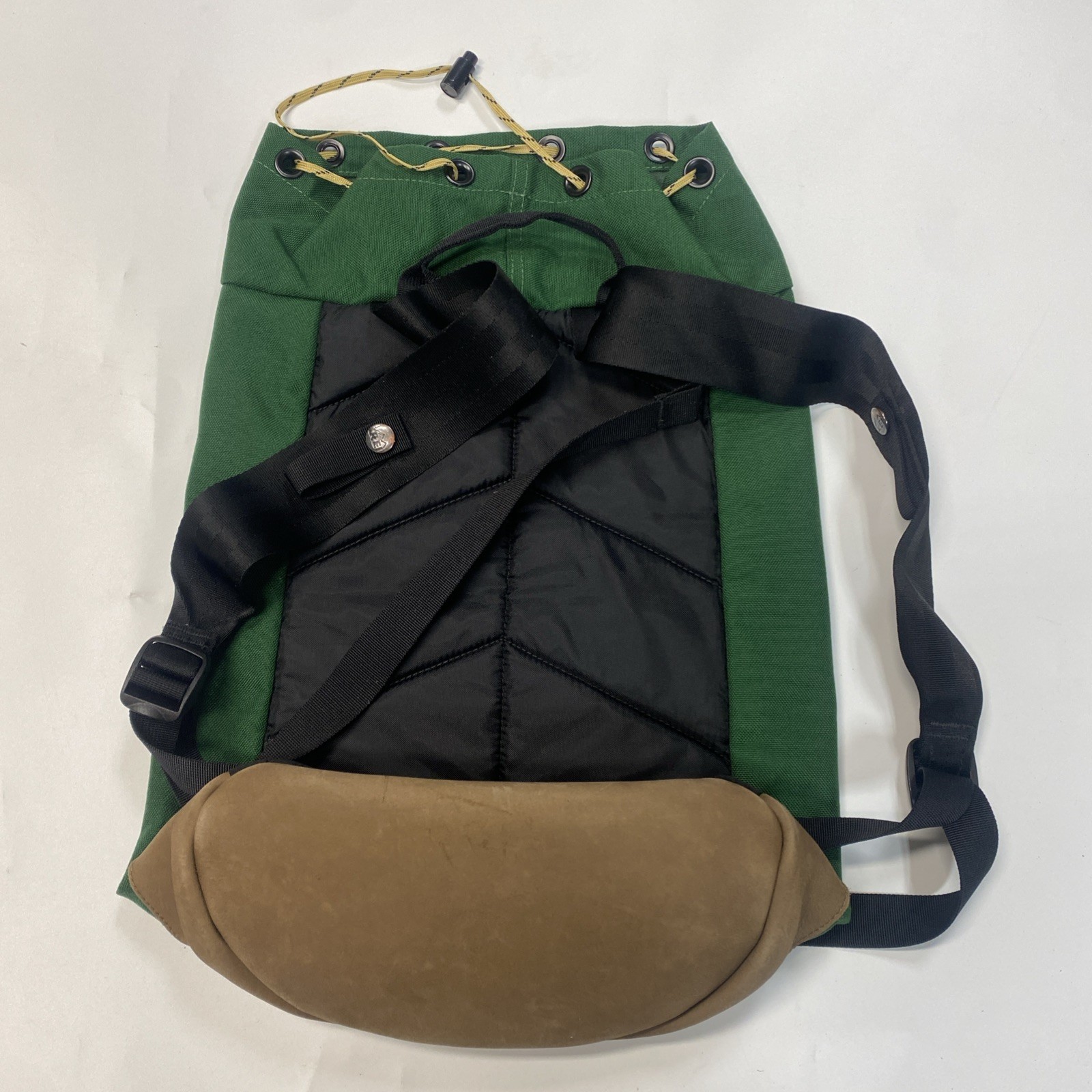 REI Backpack/Daypack Nylon Leather Staff 2014 Hiking Pack Cinch Bag Green