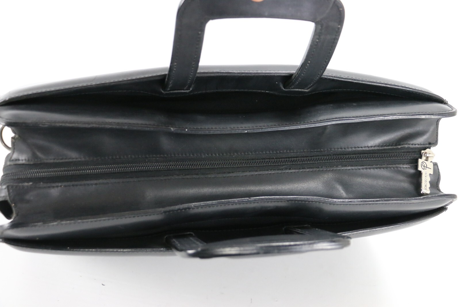 Vintage Leather JACK GEORGE Professional Business Executive Briefcase Bags Mens