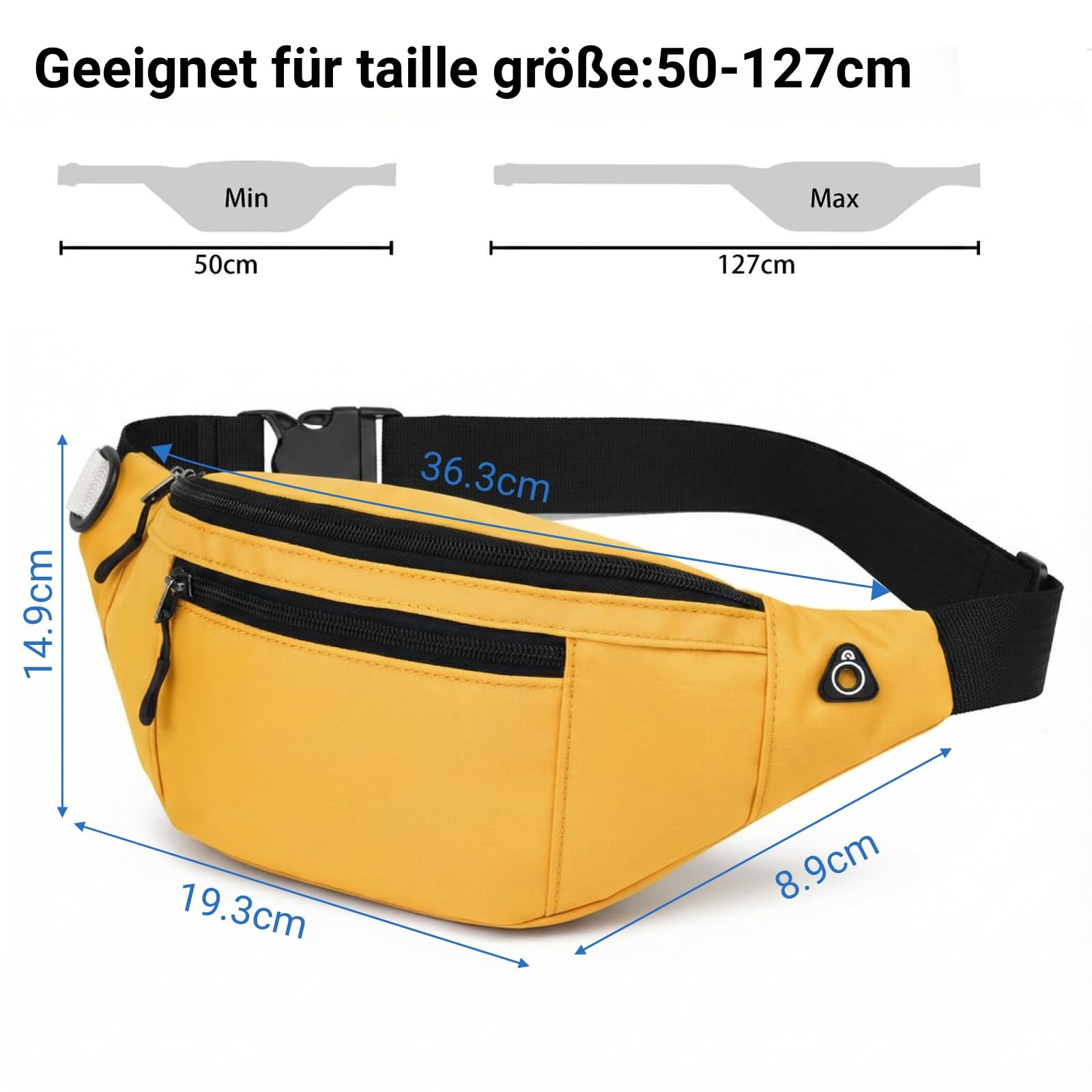 Fanny Pack Men’s & Women’s – Waterproof Waist Bag for Travel, Everyday & O…