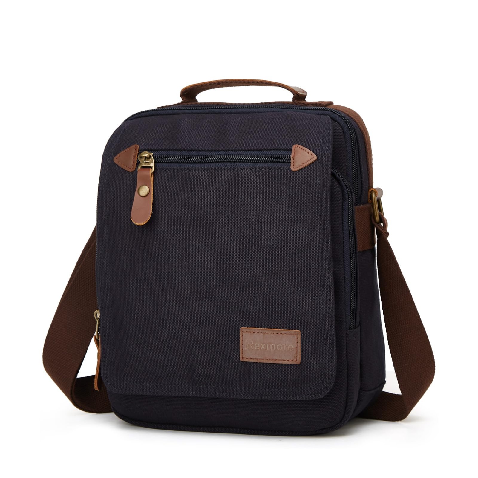 Small Canvas Messenger Bag for Men,Vintage Causal Shoulder Bag Lightweight Cr…