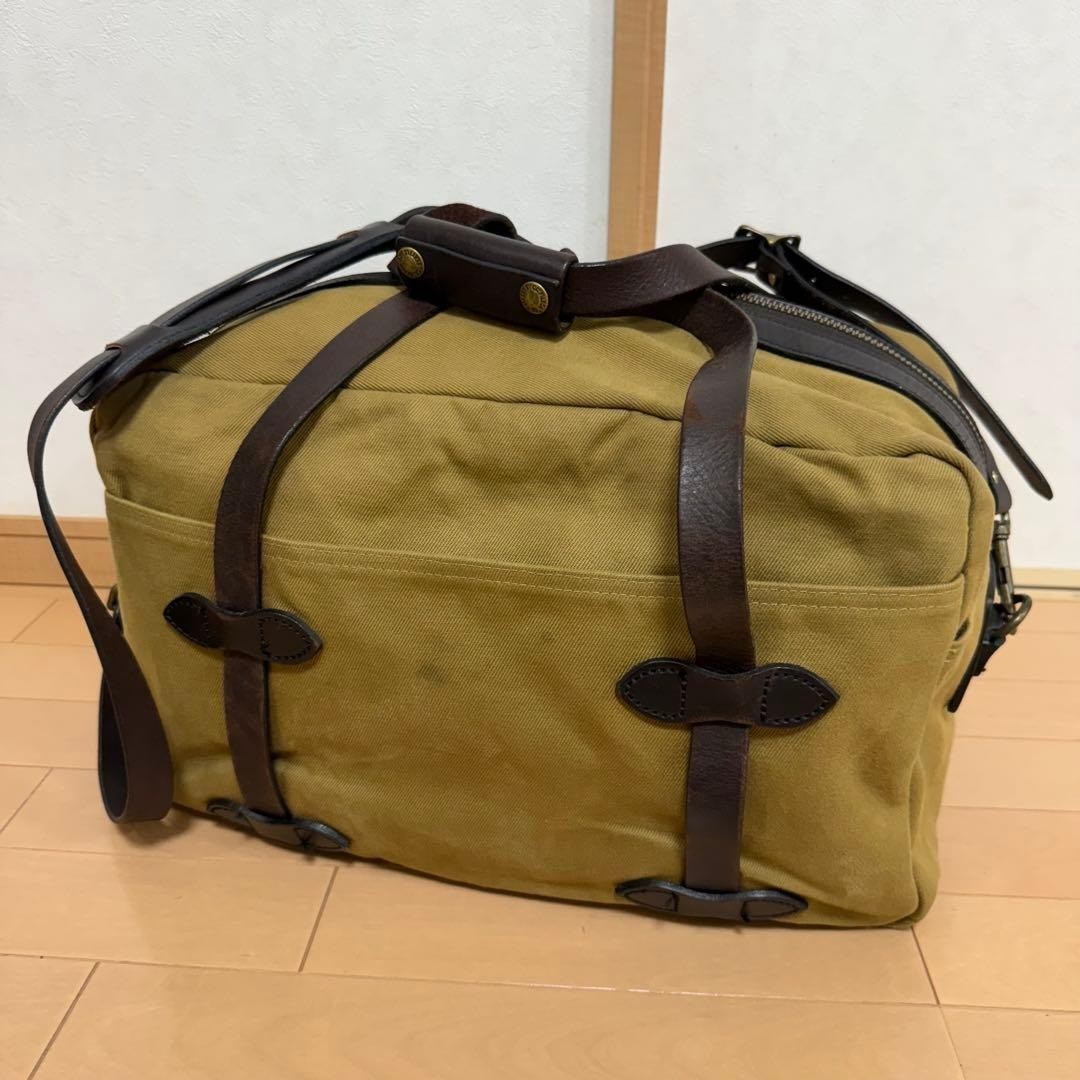 FILSON Canvas Leather Boston Bag 45cm Travel Duffel Used