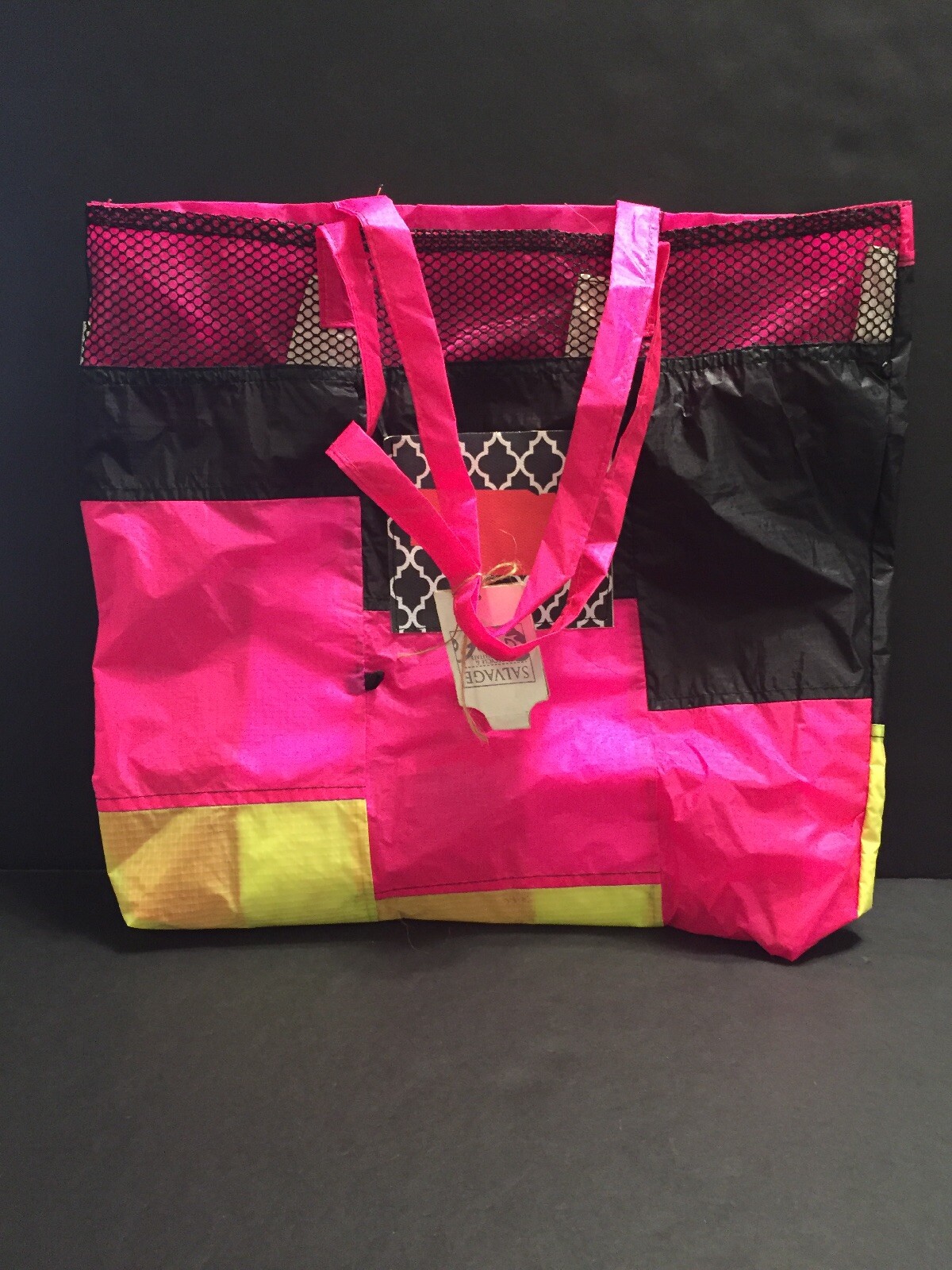 NWT Salvage Recycled Kite Fabric Bag Tote Made By The CCS Workshop Sri Lanka