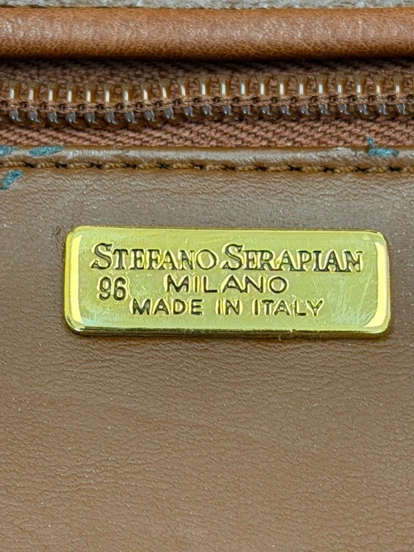 Stefano Serapian Attache Case Genuine Leather w/Strap Retails at $1,500.00