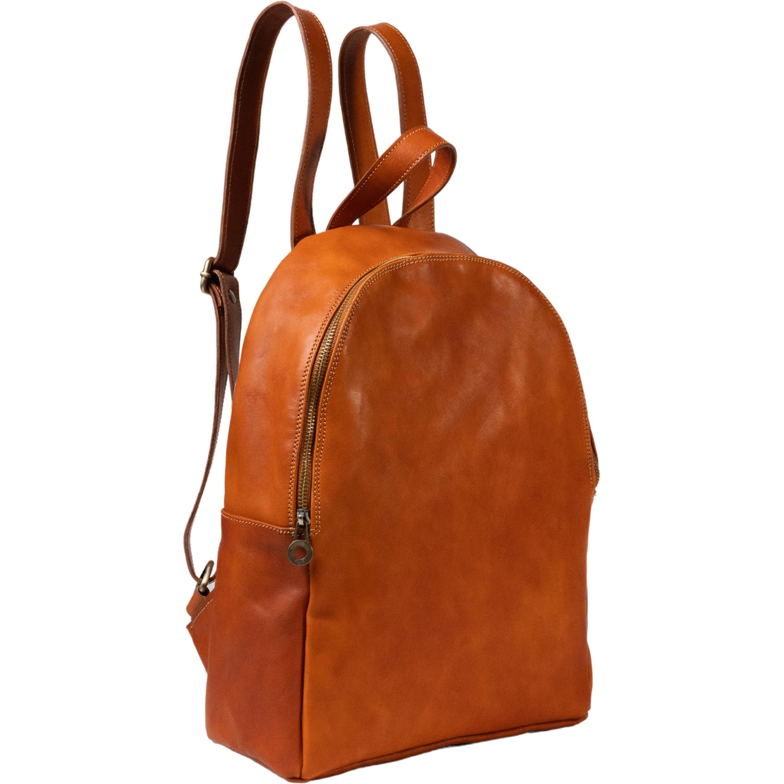 Men’s backpack in natural-colored vegetable-tanned leather