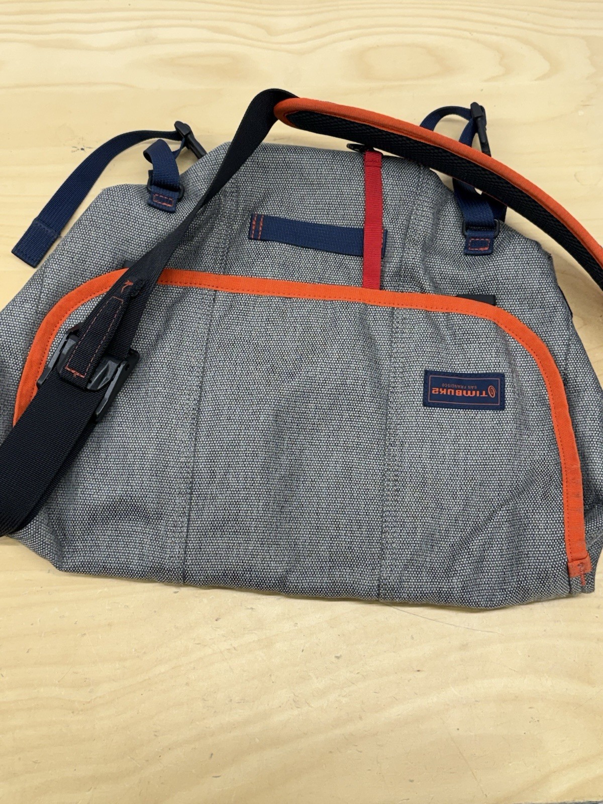 Timbuk2 Messenger Laptop Gray & Orange Shoulder Bag Crossbody Size 17×12
