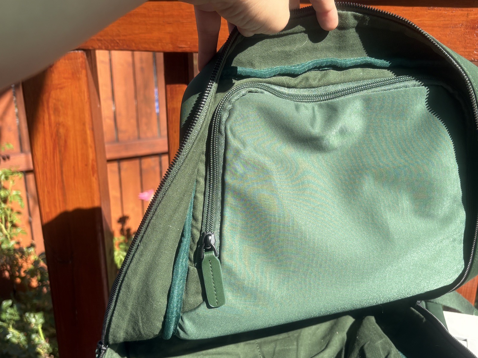 Monos Metro Backpack Juniper Green 18L Nylon Vegan Leather Trim Travel Rucksack