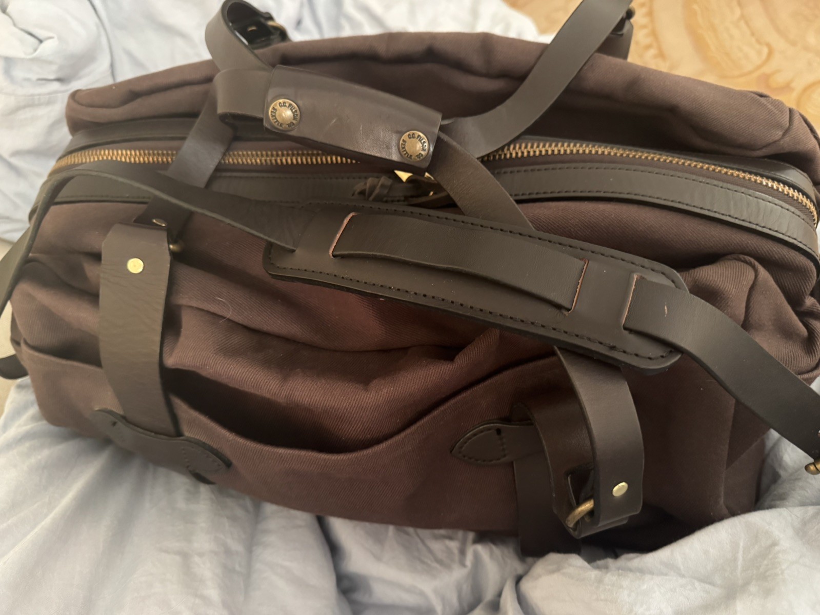 Filson Twill Duffle Bag | Dark Brown Style 248 (20x14x13)