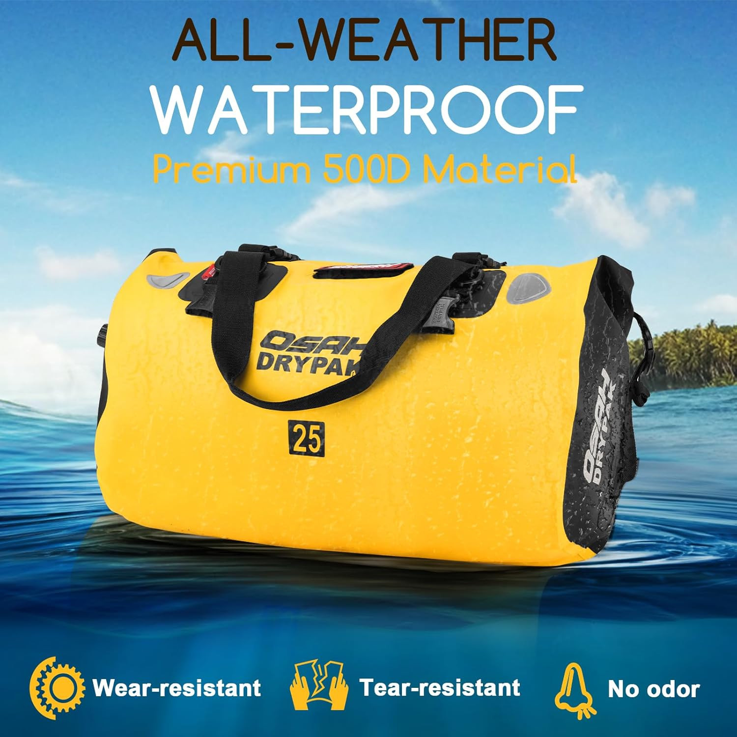 Waterproof Duffel Bag – Motorcycle Dry Bag Tail Bag with Large Storage Space, Wa