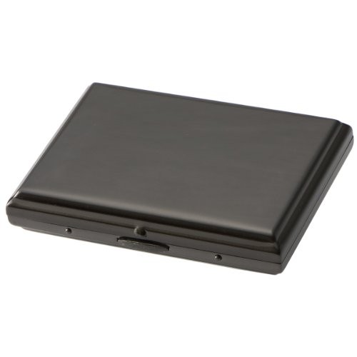 Casual Metal Cigarette Case 16-pack 85mm Black Nickel Satin Finish
