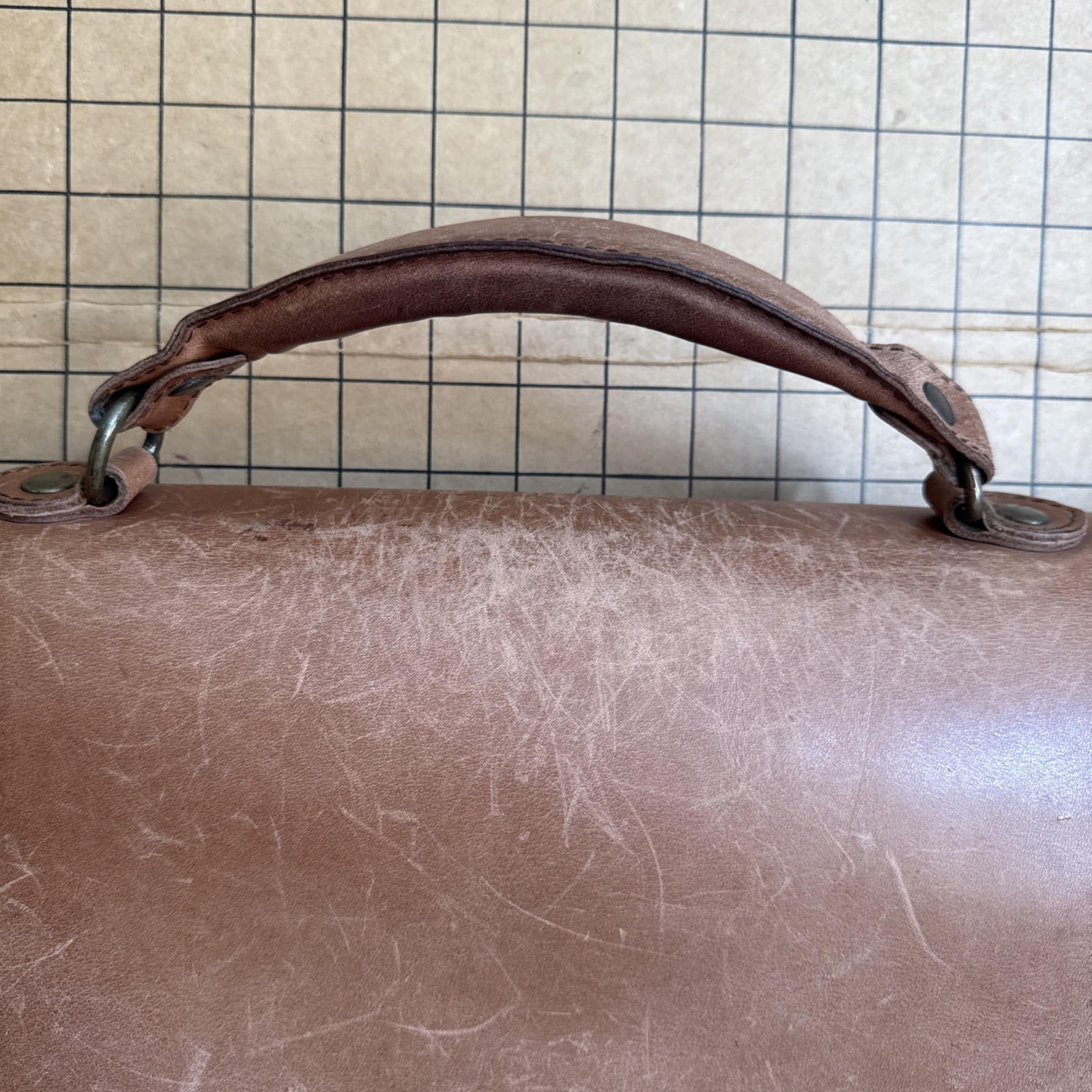 Buffalo Jackson Trading Co. Leather Laptop Messenger Briefcase Bag w/Strap