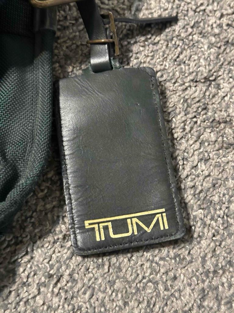 Tumi Alpha Ballistic Nylon Carry On Duffel Weekend Gym Bag Green Large Free Ship