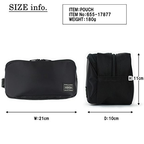 Porter Time Pouch 655-17877 10 Black Nylon Organizer Yoshida Bag Japan