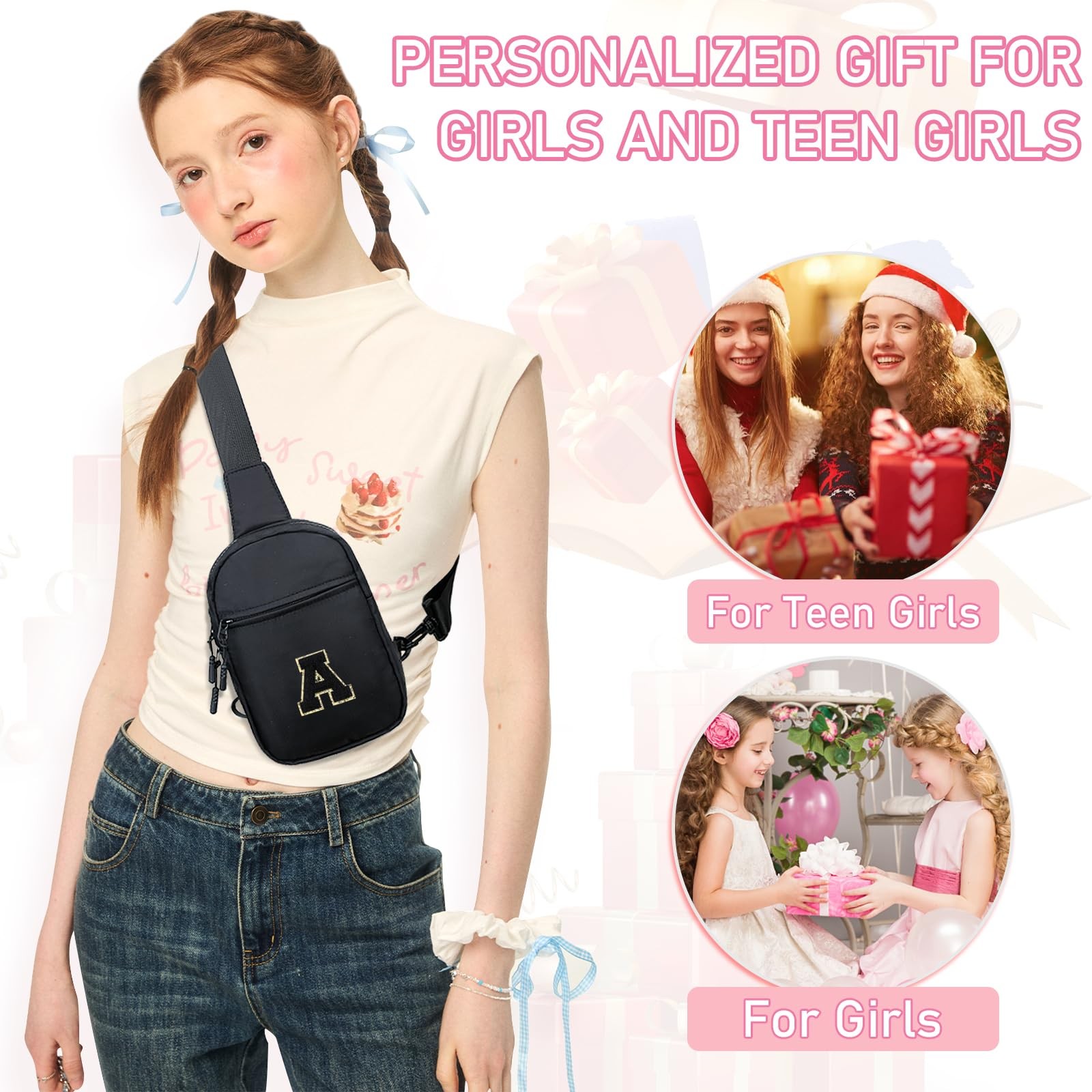 KKXIU Gifts for 6 7 8 9 10 11 12 Year Old Girls 5.7in x 8.1in x 1.7in, Black