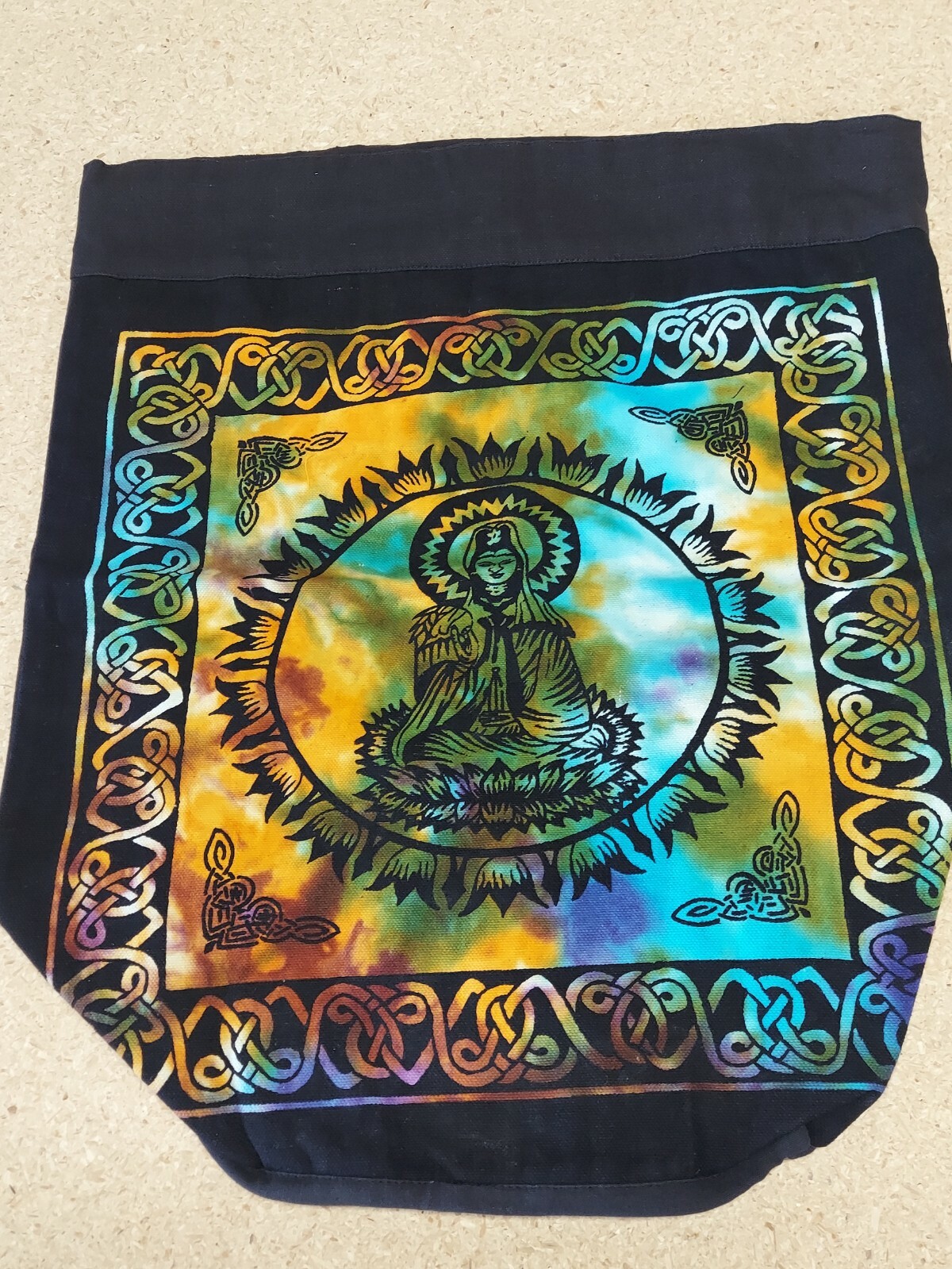 Buddha Spirit Prayer Back Pack Bag (B) – Brand NEW – thick material 18″ H – 12″