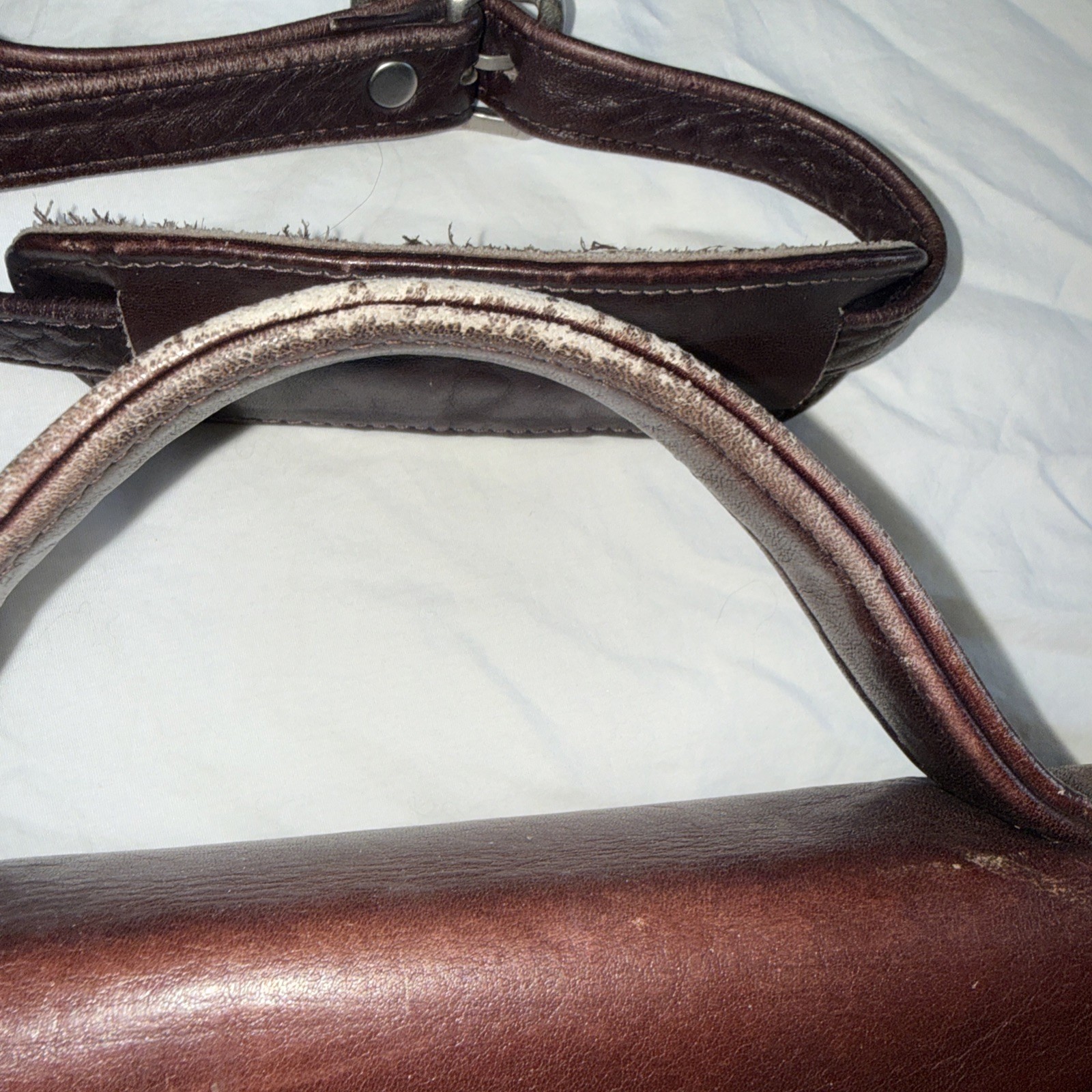WORN Wilson’s Leather Laptop Bag Messenger Briefcase Adventure Bound Vintage