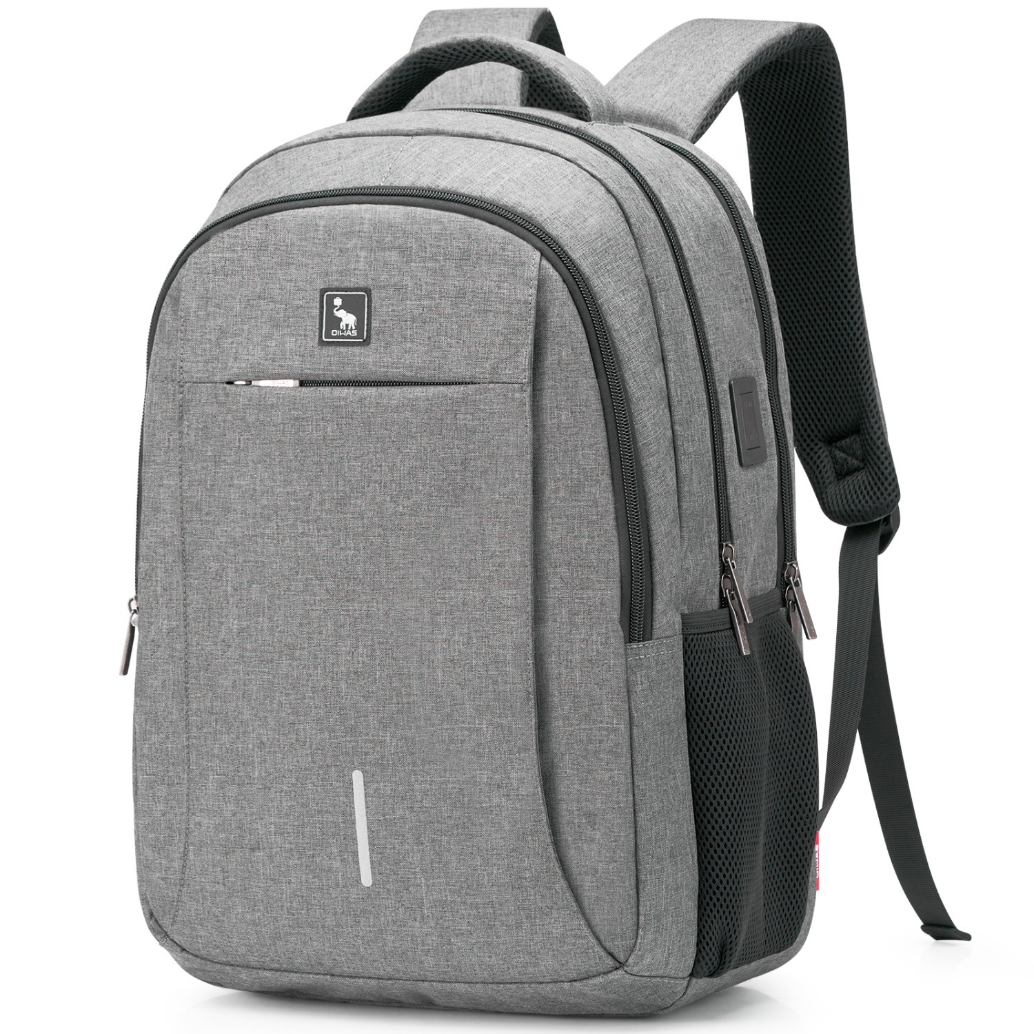 OIWAS 17″ Laptop Backpack For Men Women 29L Work Travel Bag School Book Bag Gray