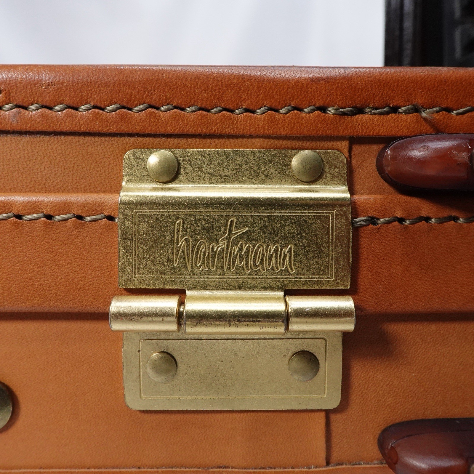 Vintage Hartmann Tan/Brown Full Grain Leather Attache Case Briefcase Belted
